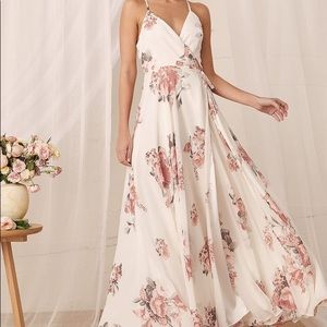 Lulus Floral Wrap Maxi Dress